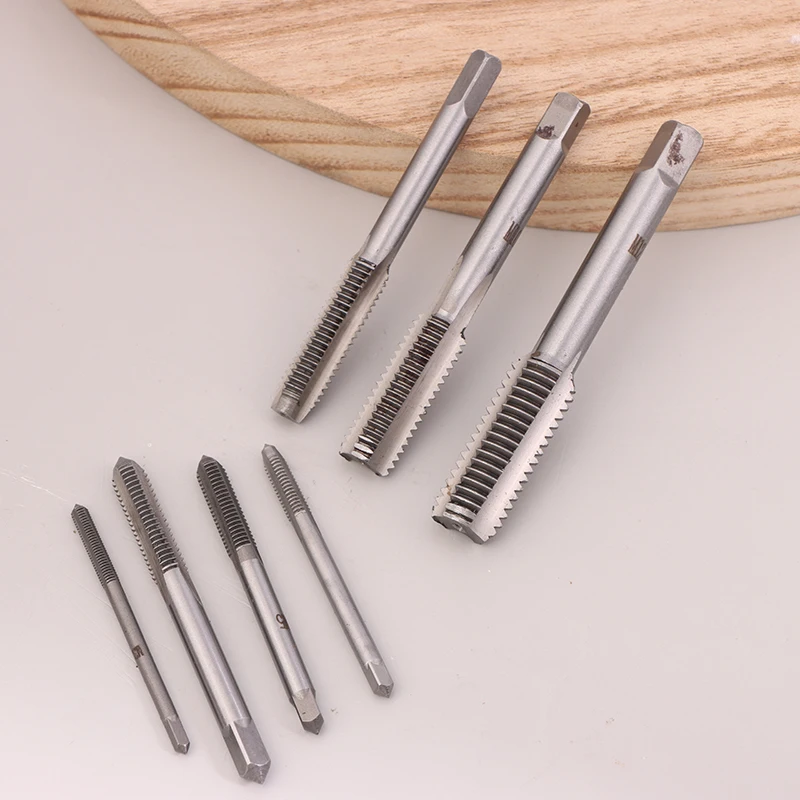 7pc M3-M12 Hand Tap Square Shank Pointed Straight Groove Thread Tapping Internal Thread Tapping Tool Set