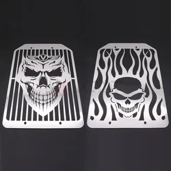 Motorcycle Skull Skeleton Radiator Grill Mesh Water Cover Guard For Kawasaki Vulcan 1500 VN1500 Meanstreak Custom