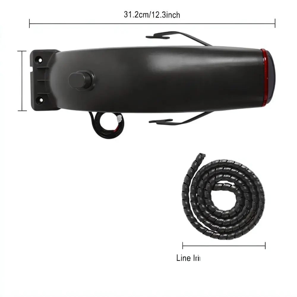 Replacement Mudguard Fender For For 5 Max E Scooter Rear Splash Protector With Tail Light Holder Cable Set