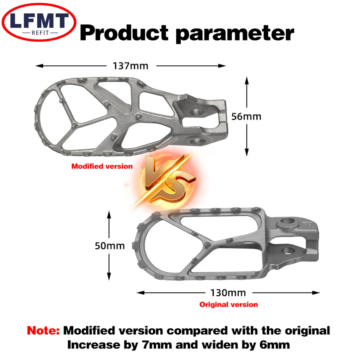 For KTM 2017-2023 Footrest Footpeg Foot Pegs SX SXF EXC EXCF XC XCF XCW SX-F EXC-F 125 150 250 350 450 500 Stainless Steel Parts