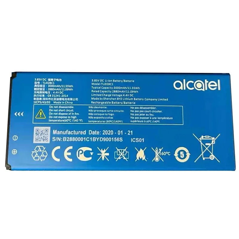 TLi028C1 TLi028C7 Original Battery For Alcatel 1A 5002F 1B 2020 5002D 5002X 5002A 5002I 5002M 5002S 3000mAh Batteries