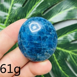 Natural Gem Cat's Eye Blue Apatite Palm Feng Shui Crystal Home Decor Gift Witchcraft Altar Meditation Stone Healing Spirit