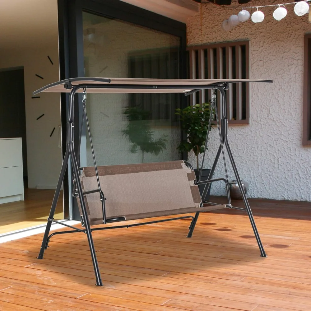 

A Covered Patio Swing Chair, A Two-seater Sofa Bench with An Adjustable Tilt Roof, Customized