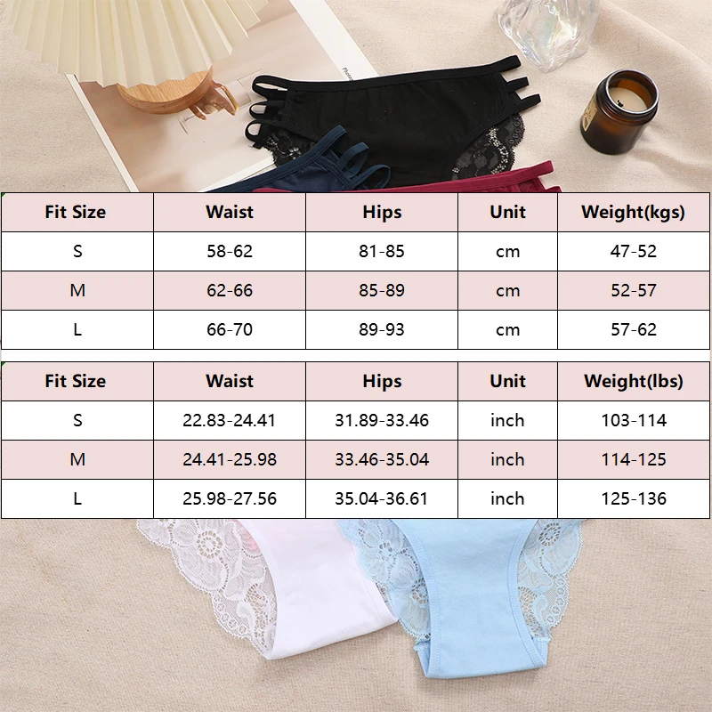 5Pcs Thin Mesh Sexy Transparent Women Underwear Lace Panties Seamless Low Waist Briefs Hollow Out Traceless Panties Double Strap