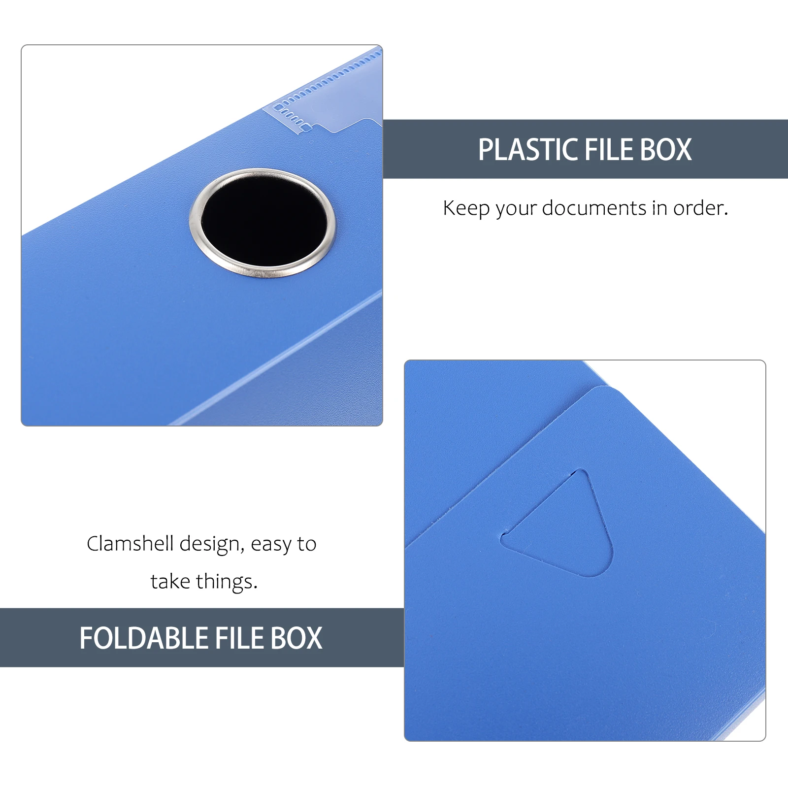 

5 Pcs Plastic File Box Organizers Folder Document Boxes Office Documents with Cover