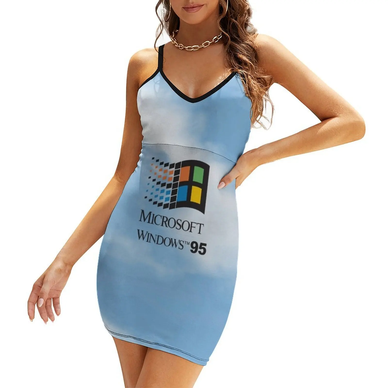 

Windows 95 / 98 Logo (with text) on Classic Sky Sling Dress dresses for special events cocktail dresses dresses korean style