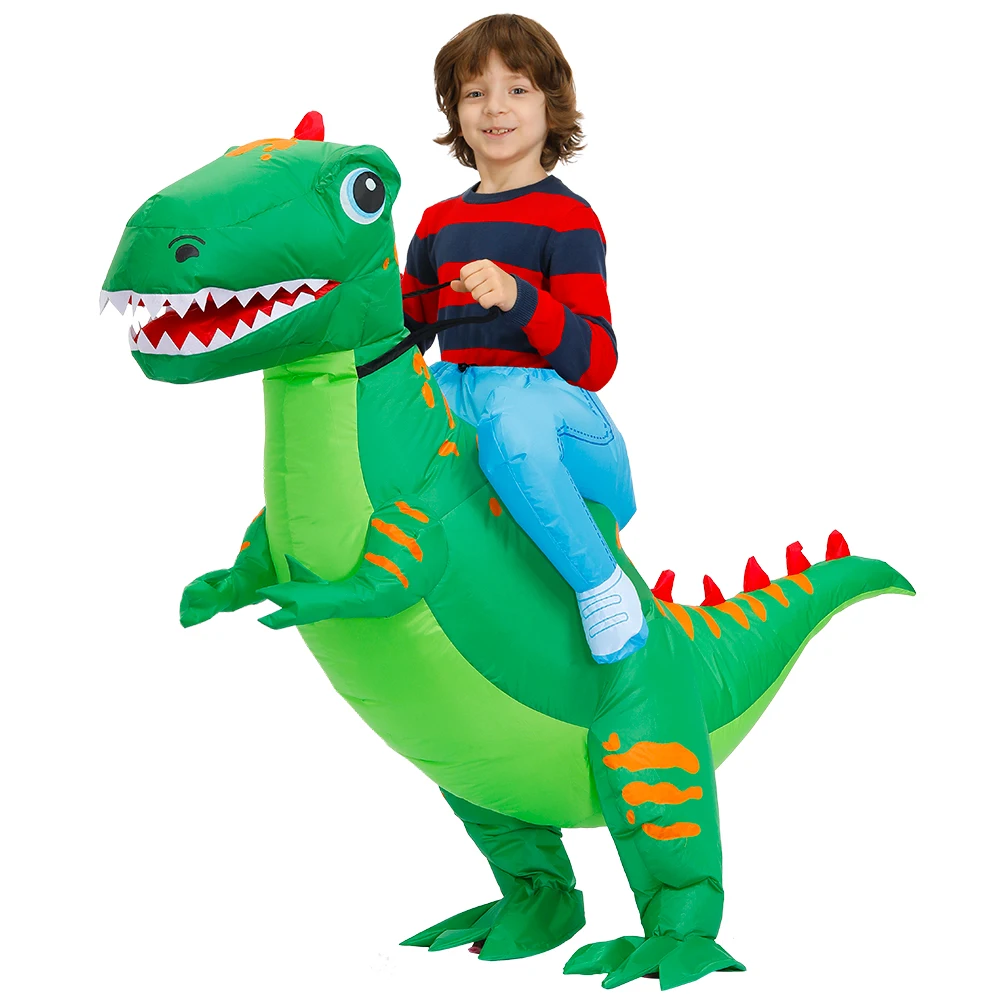 Kids Child Dinosaur Inflatable Costume Cartoon Anime Dress Suit Purim Halloween Christmas Party Cosplay Costumes for Boys Girls