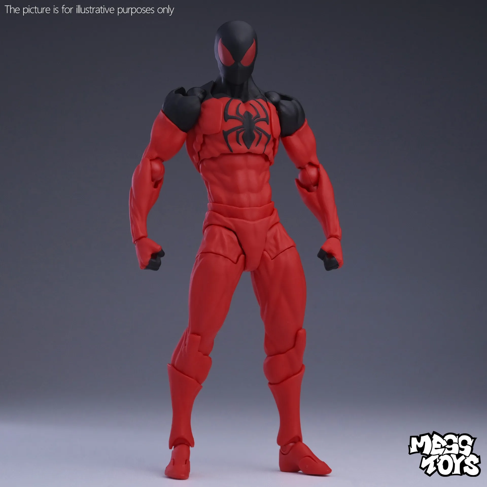 

Коллекционная подвижная фигурка MESS TOYS Marvel Spider-Man: Симбиот в черном костюме Венома, модель из ПВХ, подарок для фанатов