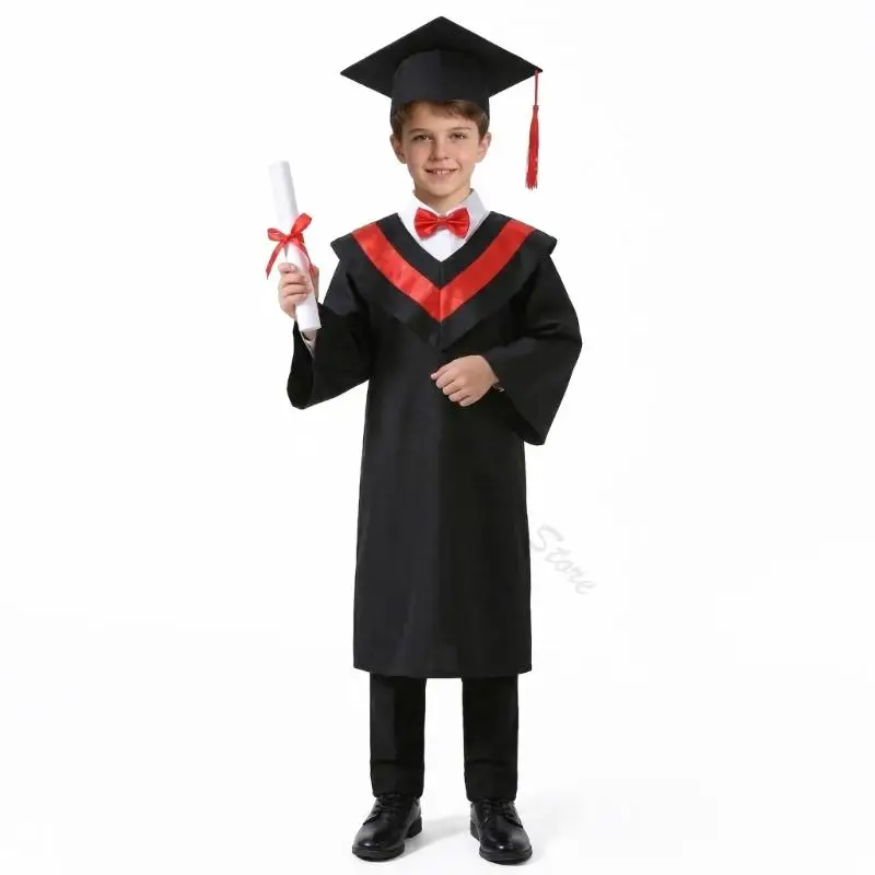 M68A Graduation Gown Tassels Set for Kindergarten Nursery Graduation Costume