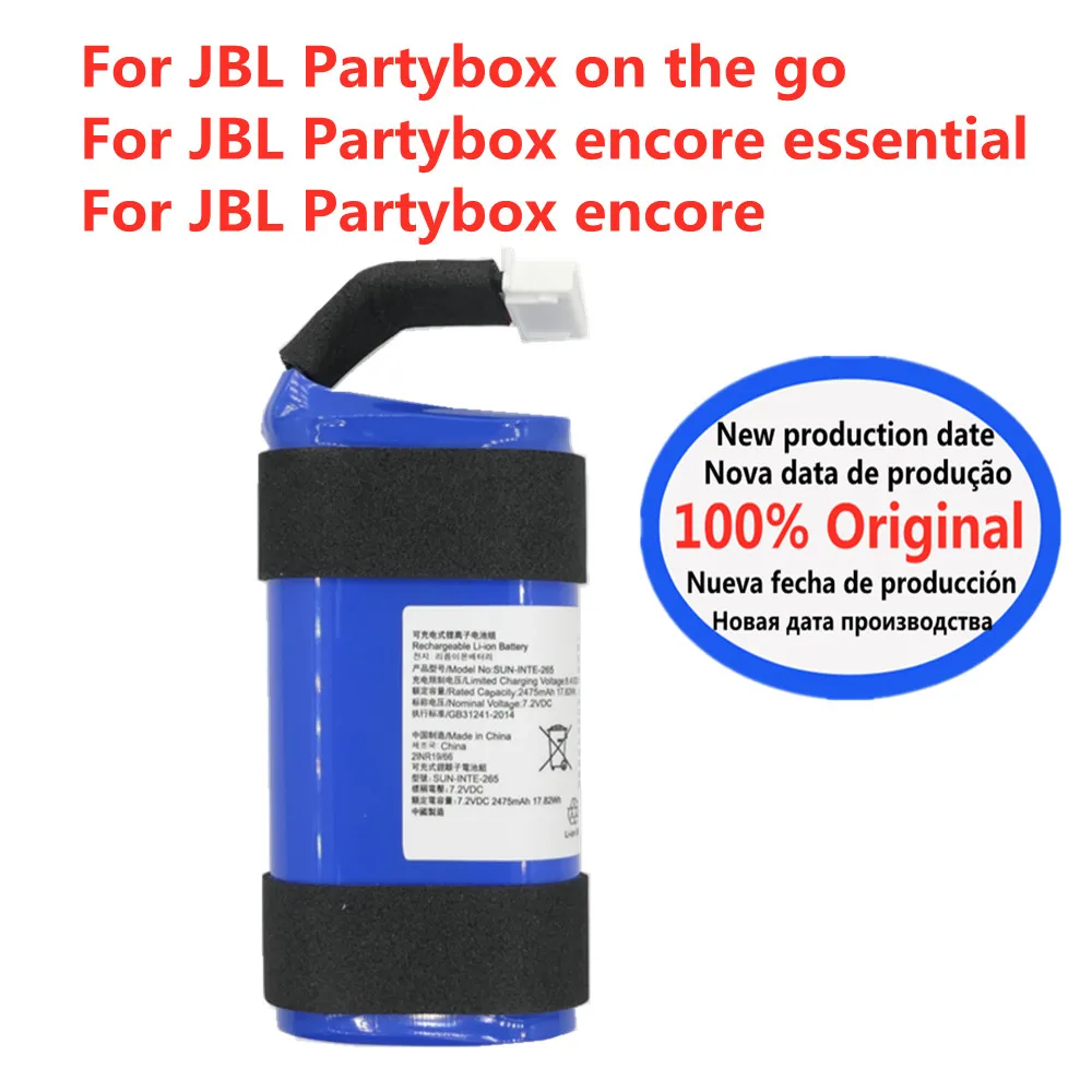Batería de teléfono de alta capacidad para JBL Partybox encore Essential GSP-1S2P-F6D ICA086NA/Partybox on the go baterías de altavoz