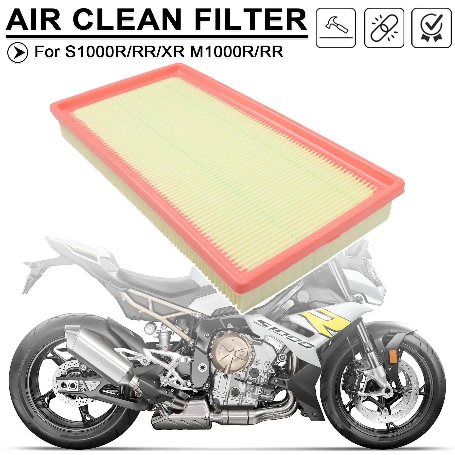 For BMW S 1000 S1000 R RR XR M1000 M 1000 R RR 2023 2024 Motorcycle Intake Engine Air Filter Element Cleaner Air Purification
