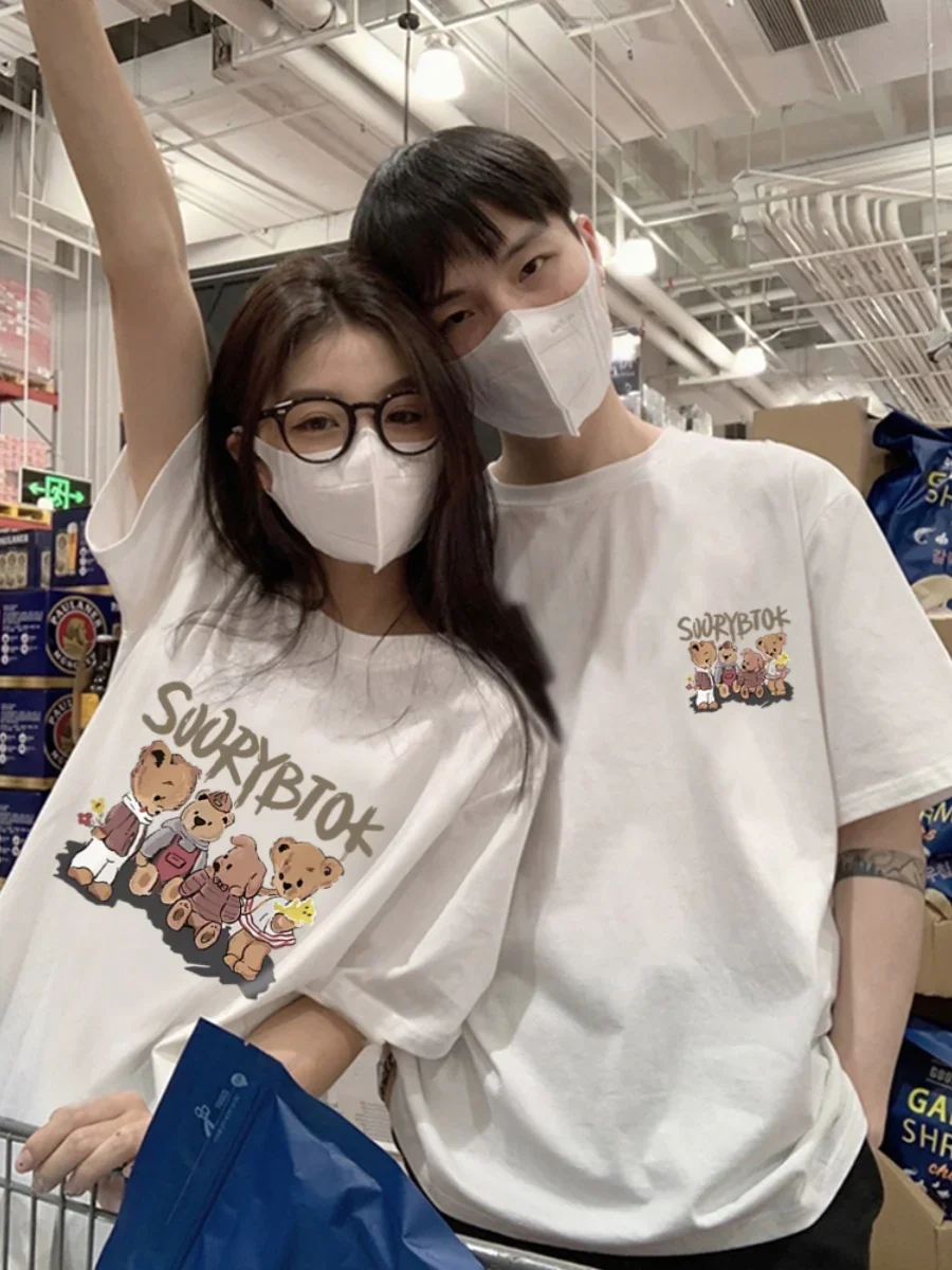 Honeymoon Couple Outfits Dating Couples Anniversary Gifts 한국인 후기 많은 옷 Neck Short Sleeve Shirt