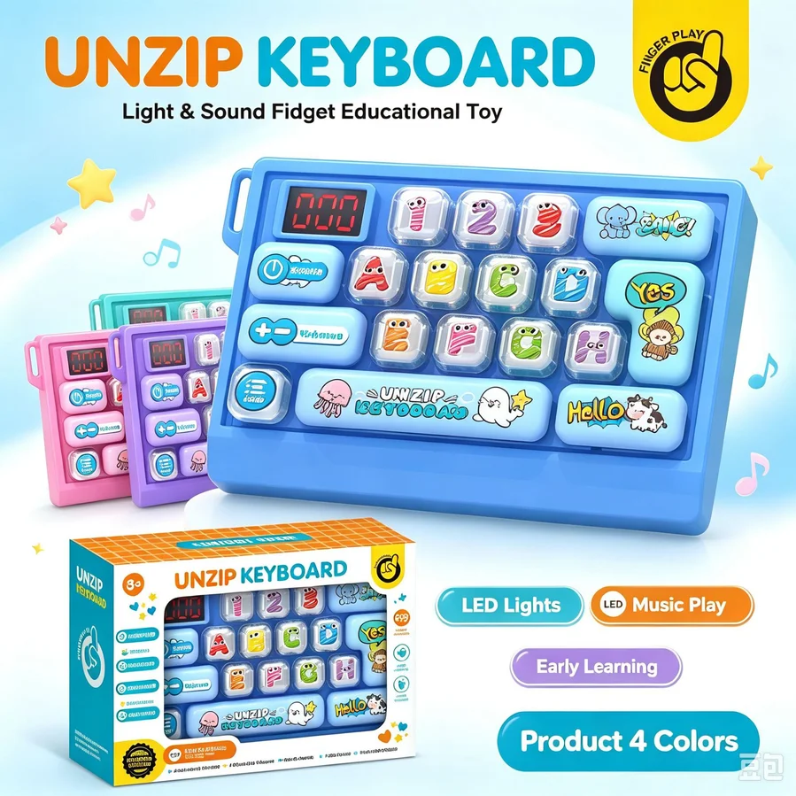 Early Childhood Education Keyboard Toy, An Educational Game That Combines Letters And Numbers To Challenge And Relieve Stress