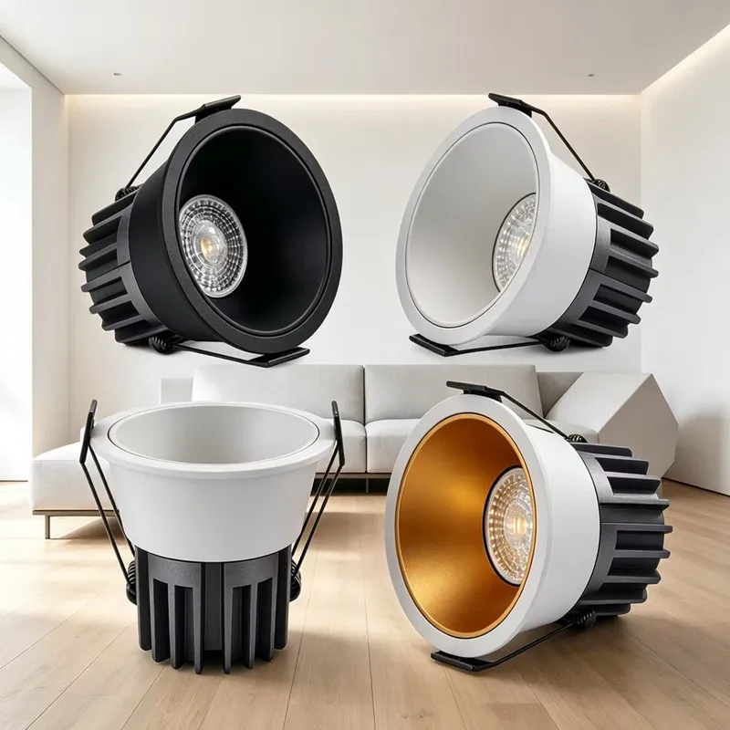 Embedded adjustable light LED COB  110v 220v ceiling lamp, pendant lamp, spotlight, anti-glare, for home office, 7 - 24w