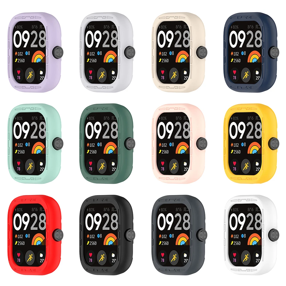 لساعة Redmi Watch 4 غطاء حماية من السيليكون لساعة Redmi Watch 5 ملحقات ممتصة للصدمات بإطار حماية مجوف