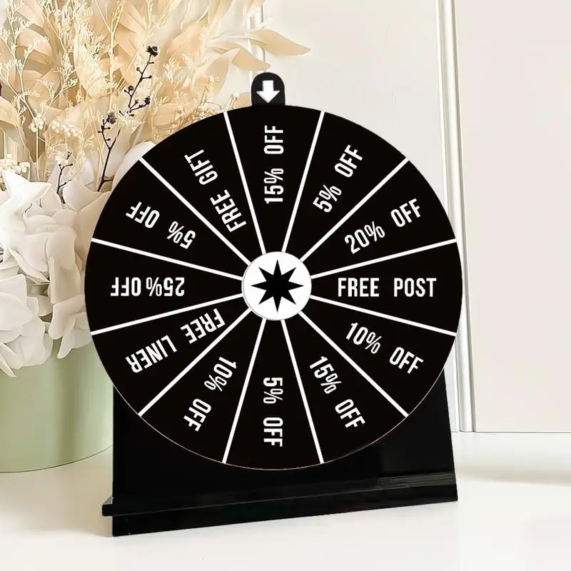 รางวัลล้อปินเนอร์พร้อมขาตั้งอเนกประสงค์ Wheel Of Fortune เกม Raffle Wheel Compact Spinner Wheel Spinner เกมสําหรับงานแต่งงาน Famil