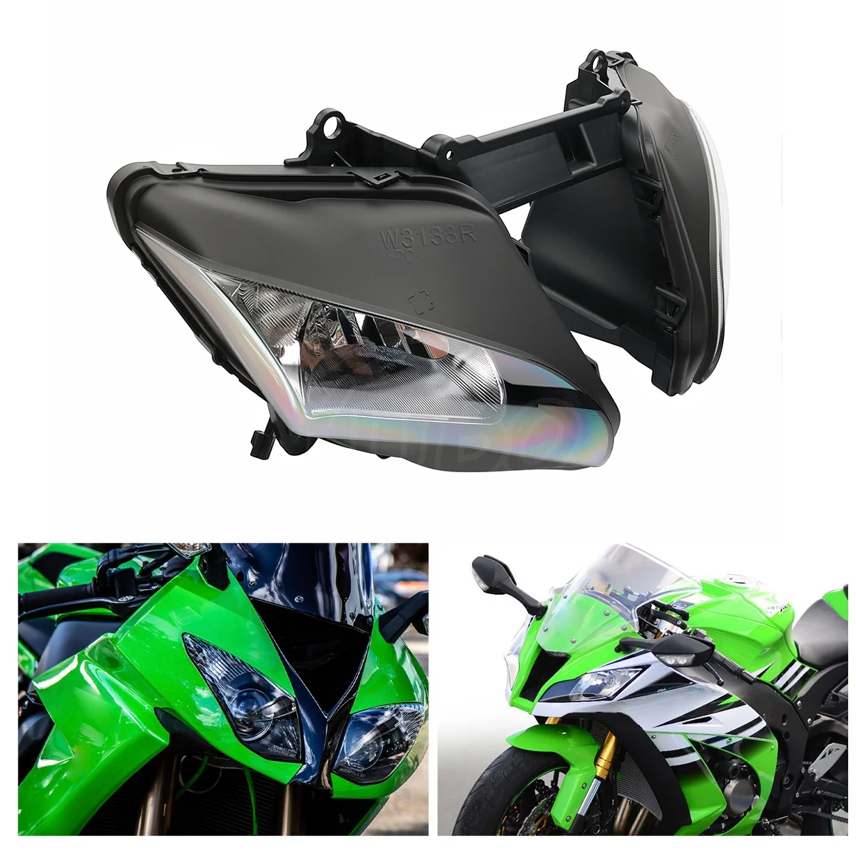 Motorcycles Front Headlamp Assembly Clear Lens Transparent Lens Headlight For Kawasaki ZX10R ZX-10R ZX 10R 2016-2020 2017 2018
