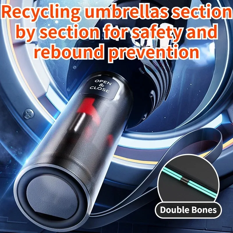 24 Bone Safety Anti Rebound Automatic Umbrella with Enlarged and Thickened Sun Protection and Wind Resistance Sun Umbrella