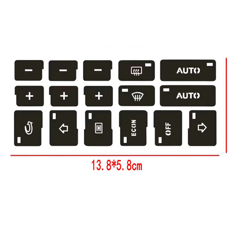 Car Button Repair Sticker AC Control CD Radio Audio Button Repair Sticker Trim Convenient Size Enhanced Car Button Functionality