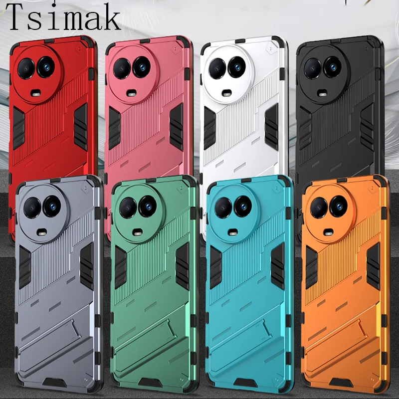 Armor Case For Realme 11 10 7 8i 9i 8 9 Pro Plus GT Neo 2 3 5 2T 3T C51 C53 C55 Shockproof Back Coque for OPPO A58 A78 4G Cover