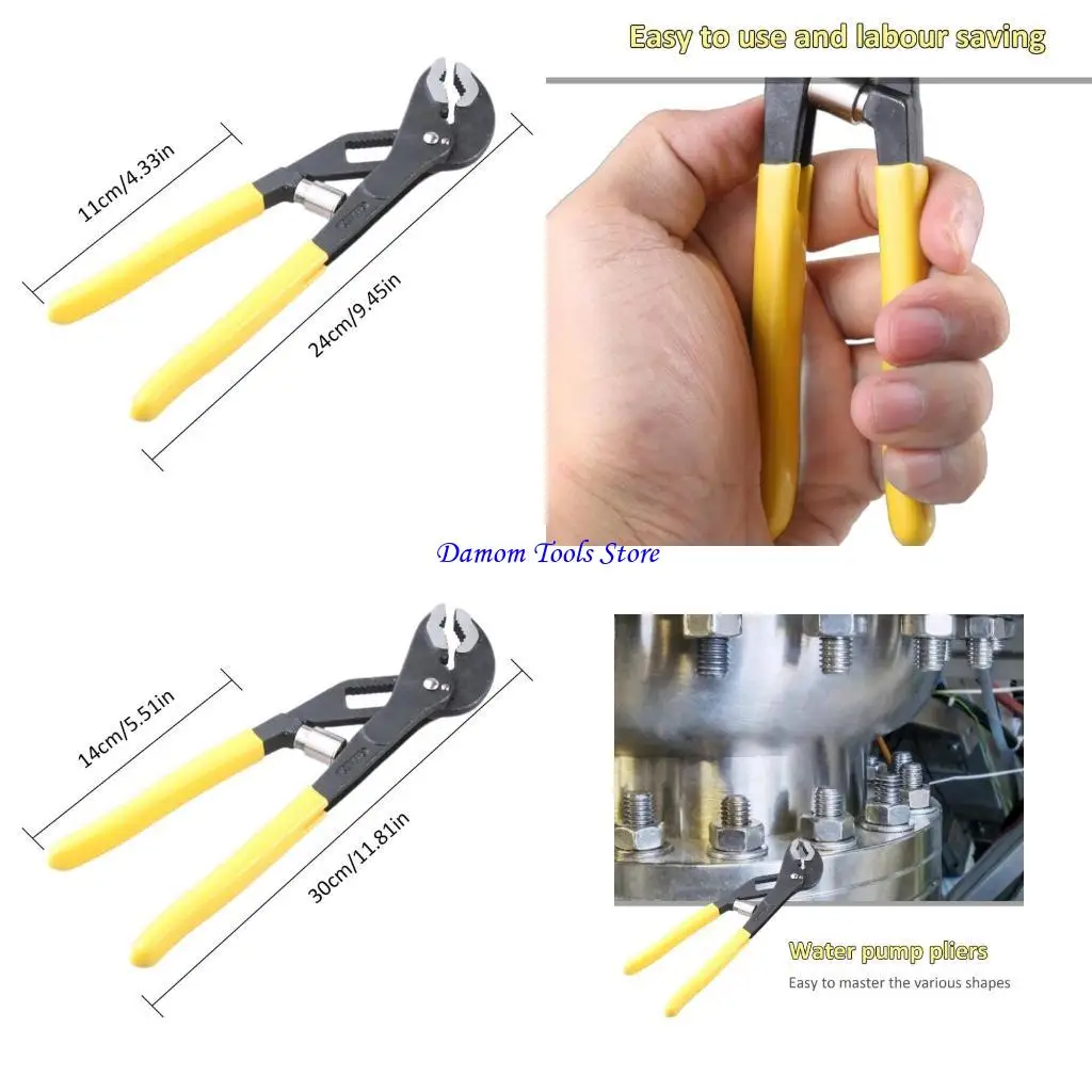 

57BE Плоскогубцы для водяных насосов 12/10/8 дюймов, плоскогубцы для пазов, гаечные ключи, плоскогубцы для пазов