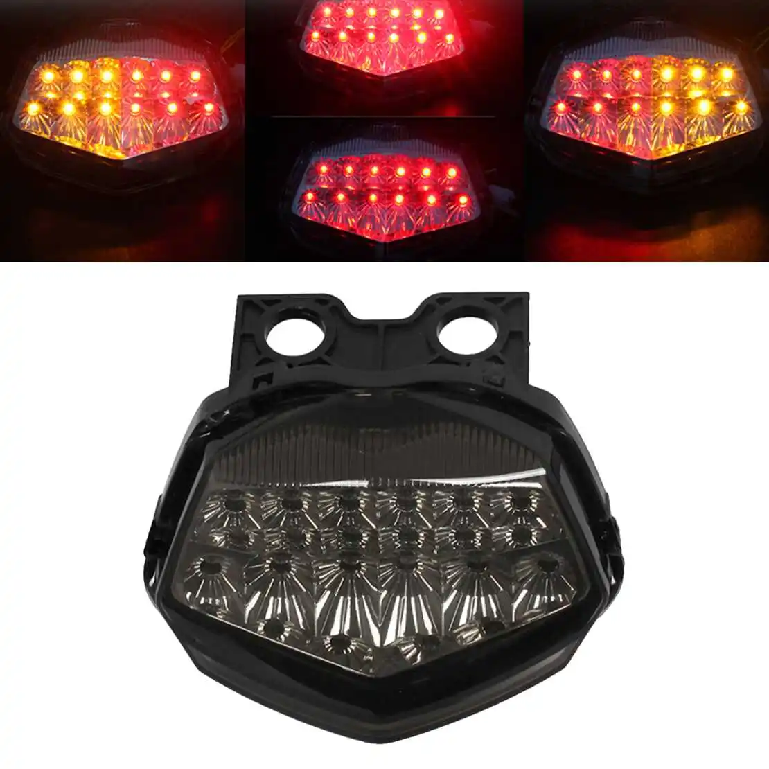 

12V Smoke Lens Integrated LED Tail Light Turn Signal Light Fit for Kawasaki Ninja 250R 2012 2011 2010 2009 2008