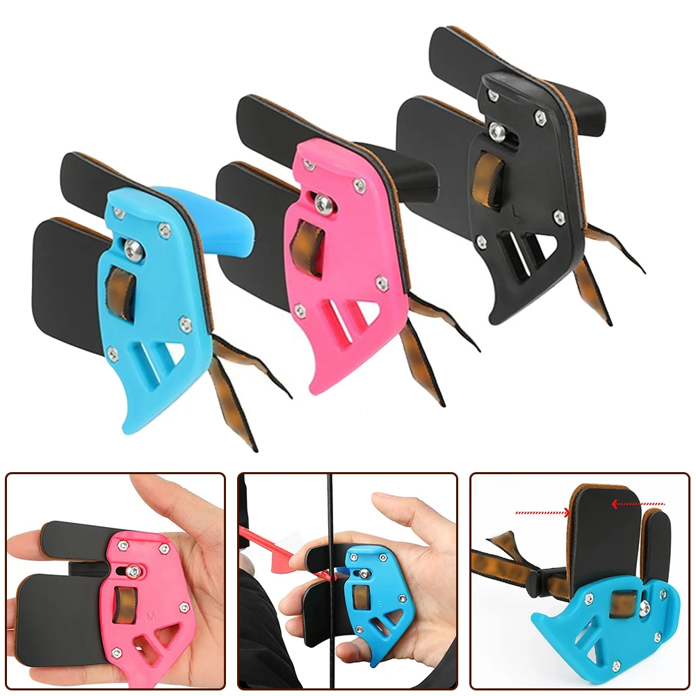 1pc Finger Guard Plastic Leather  Finger Tab Finger Guard Protection Pad Protector Glove For Right Handed Recurve Competition