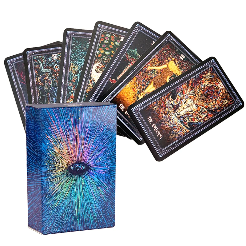 Prisma Tarot Cards In English Letters Family Gathering Board Game Cards Mysterious Divination Prophecy Card