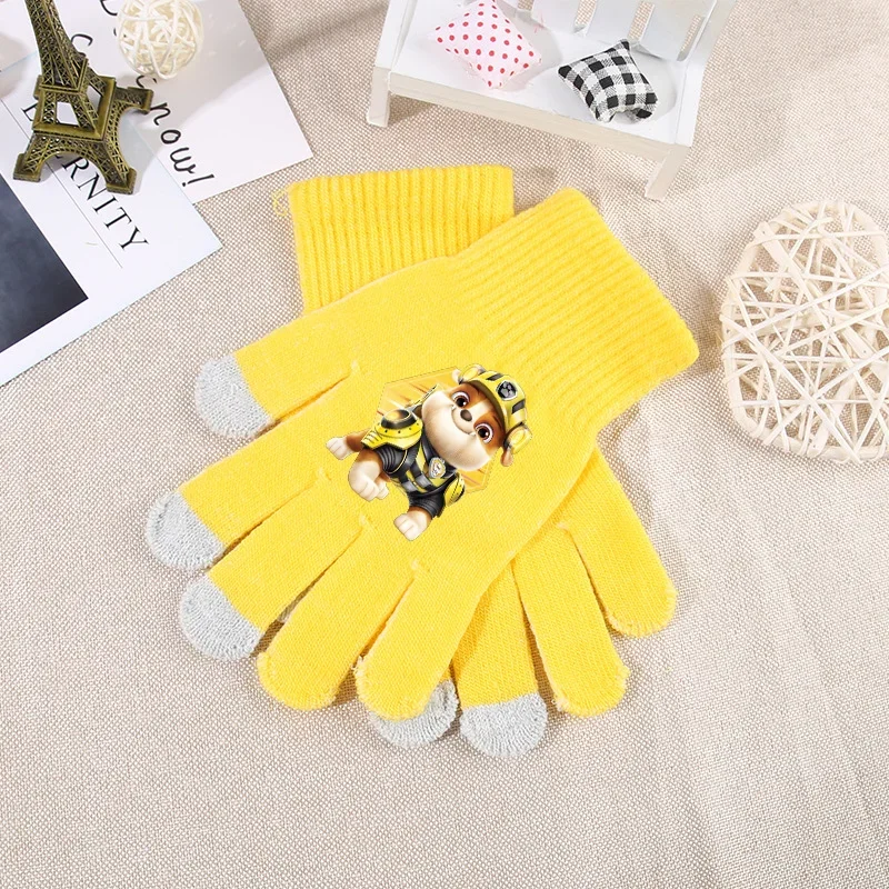 Gants chauds gantés Paw Patrol pour enfants, Skye Chase, Rubble Marshall, sports de plein air, accessoires d'hiver, Kawaii, cadeau de Noël