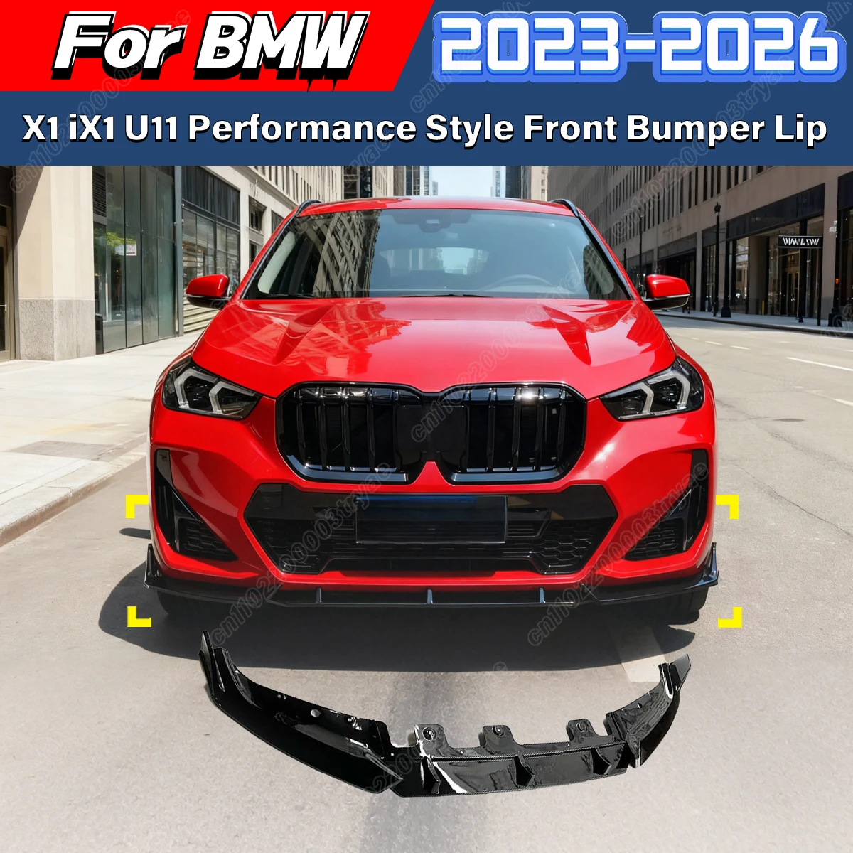 

For BMW X1 IX1 U11 M Sport 2023 2024 2025 2026 Car Front Bumper Performance Style Front Bumper Splitter Lip Modification Kit