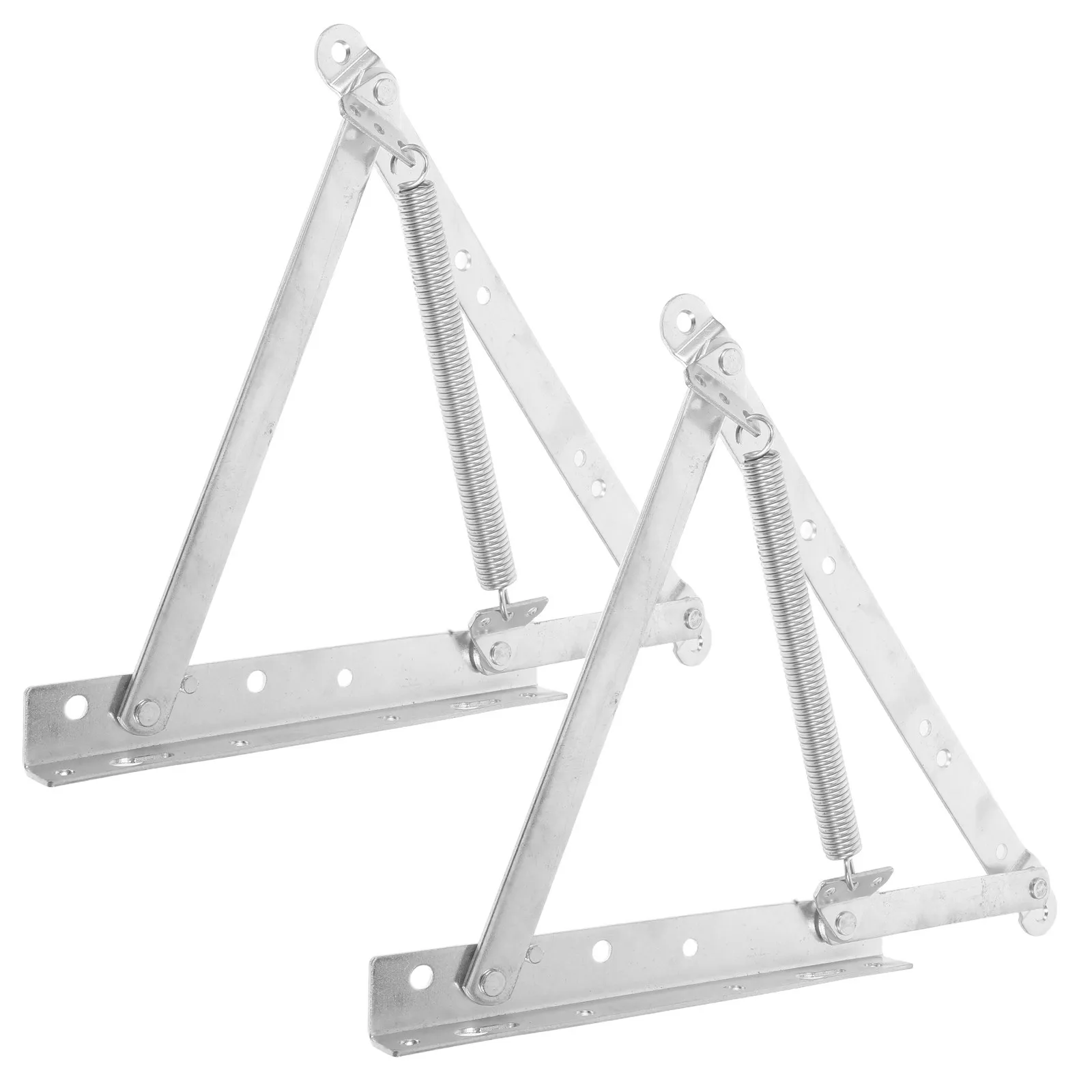 2Pcs Metal Triangular Spring Hinge Heavy Duty Folding Sofa Bed Lifting Mechanism Storage Bracket Furniture Hardware