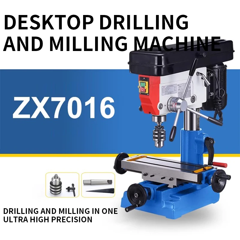 Small Metal Drilling And Milling Machine Woodworking DIY All Copper Wire Mini Drilling And Milling Machine Speed Regulating