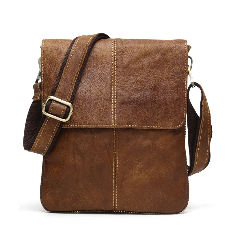 Echt Lederen Heren Tassen Mannelijke Koeienhuid Flap Bag Casual Schouder Crossbody Tas Handtassen Messenger Kleine Mannen Lederen Tas 8613