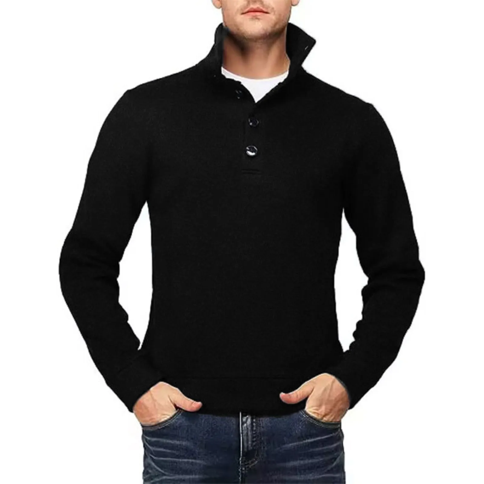 Вязаные свитера, пуловеры, флисовый модный свитер, мужская осенне-зимняя одежда, вязаный джемпер, высококачественные Теплые Топы с длинным рукавом