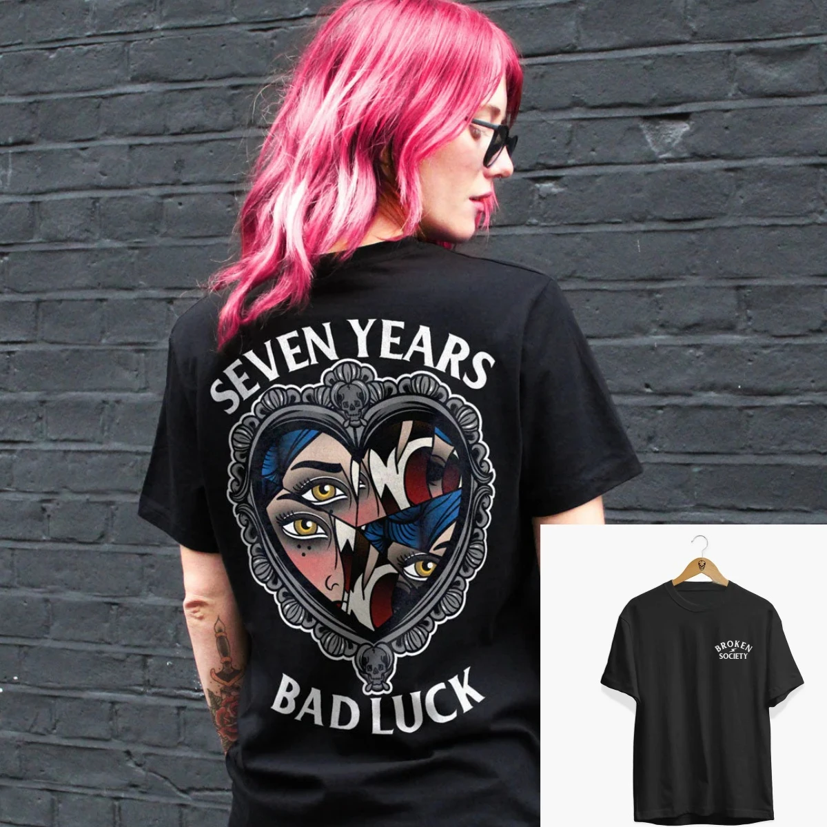 Sacred Heart Tattoo Art Retro Style Summer Casual T-Shirt Men's and Women's Luxury Brand