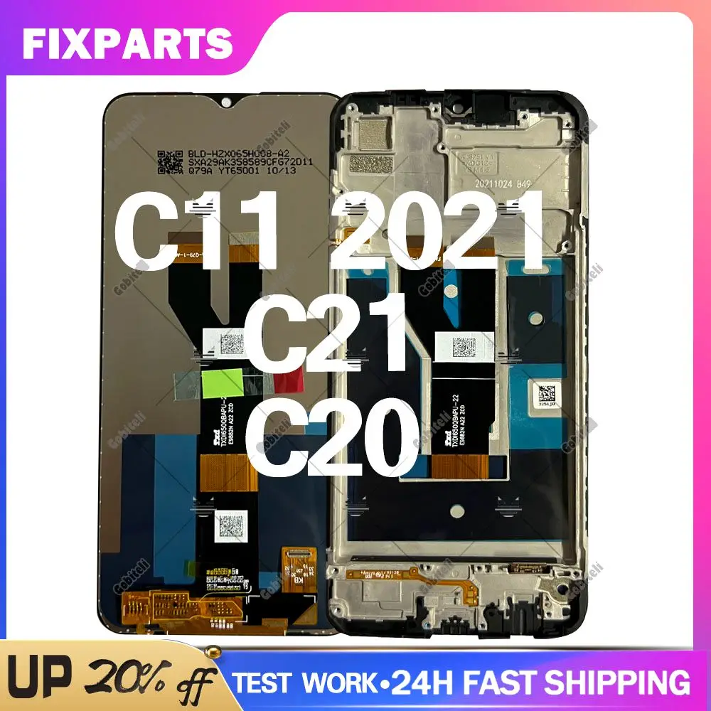 

6.52"Tested For Oppo Realme C11 2021 RMX3231 LCD Display Touch Screen with Frame,For Oppo Realme C20 C21 LCD Replace 100%Test