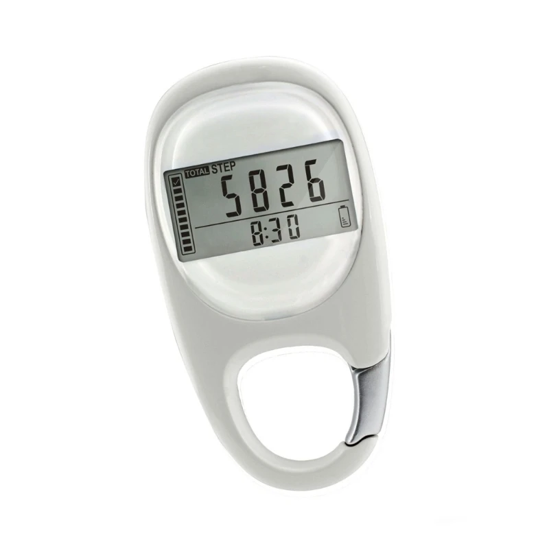 Small Digital Pedometer with Clip Walking 3D Pedometer Simple Step Counter