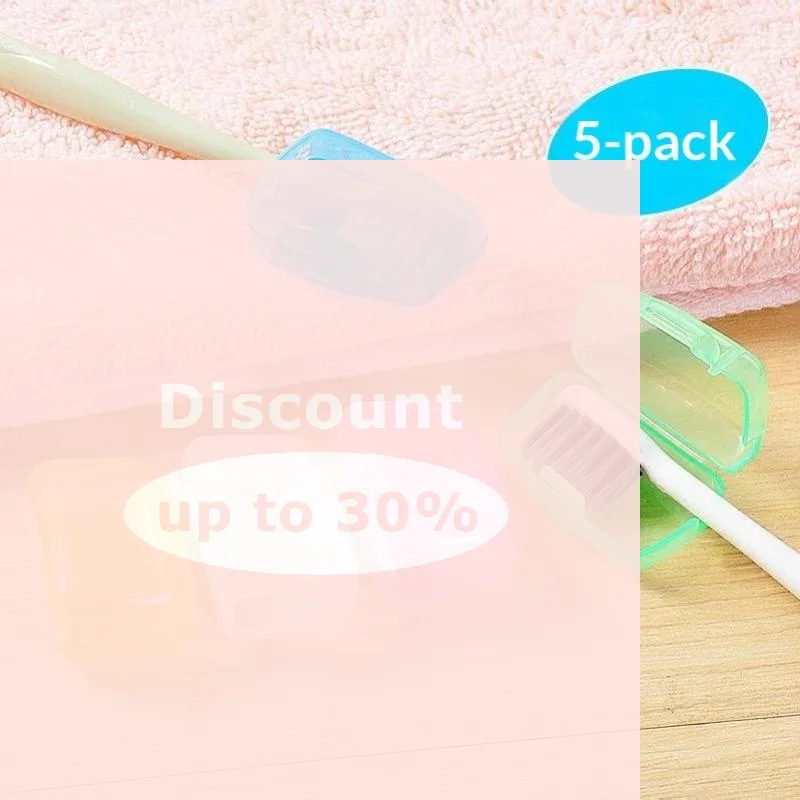[5Pcs Toothbrush Head Cover Set Portable Dustproof Protector for Travel Home Hotel Outdoor Use]