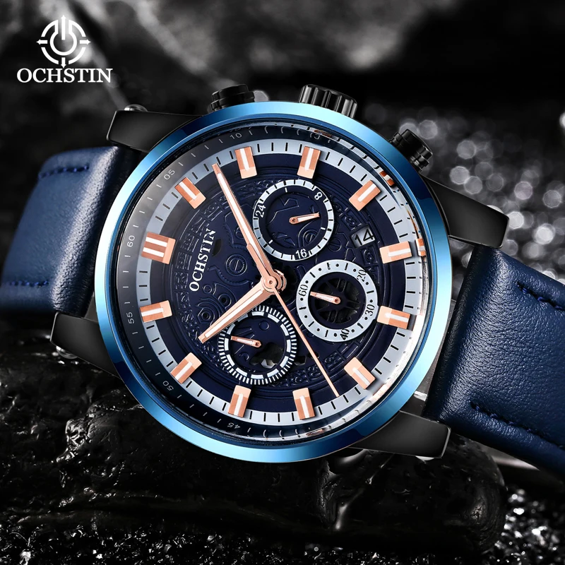 ساعة يد بسوار جلدي للرجال ، ساعة رياضية غير رسمية ، ساعة كوارتز للرجال ، ساعة رجالية ، ساعة رجالية ، Sa ،