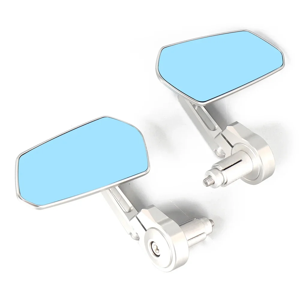CNC Rearview Mirrors Blue Glass Scooter Bar End Handlebar Mirror Rear View Mirror For Vespa Sprint Primavera 150 GTV GTS 300