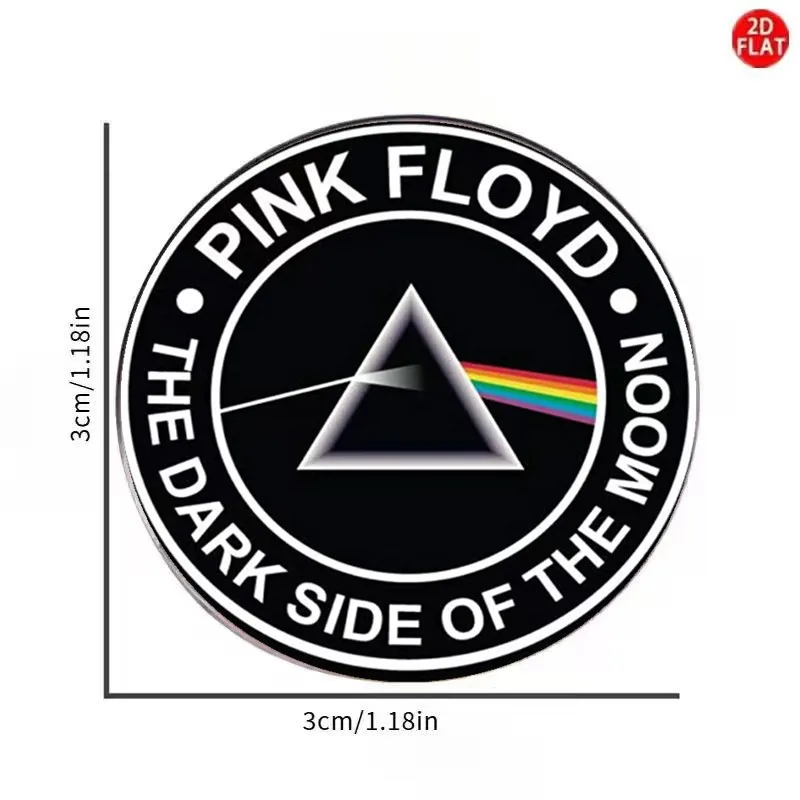 Creative Individuality Triangular Rainbow English Letters Brooches Rock Album Pin Metal Badges DIY Clothing Decoration Accessory