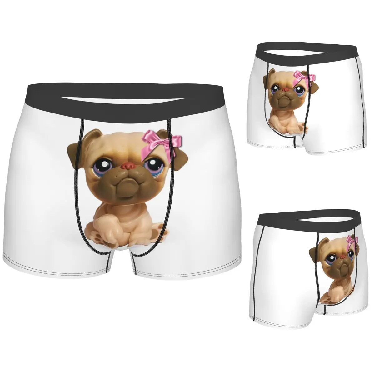 

Boxer Underpants Shorts Coquette Littlest Pet Shop LPS Bulldog 451 Panties Male Breathable Underwear for Homme Man Boyfriend
