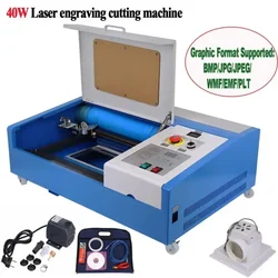 VEVOR 40W 220V Laser Engraver CO2 Engraving Cutting Machine LCD 300x200mm For Wood Acrylic