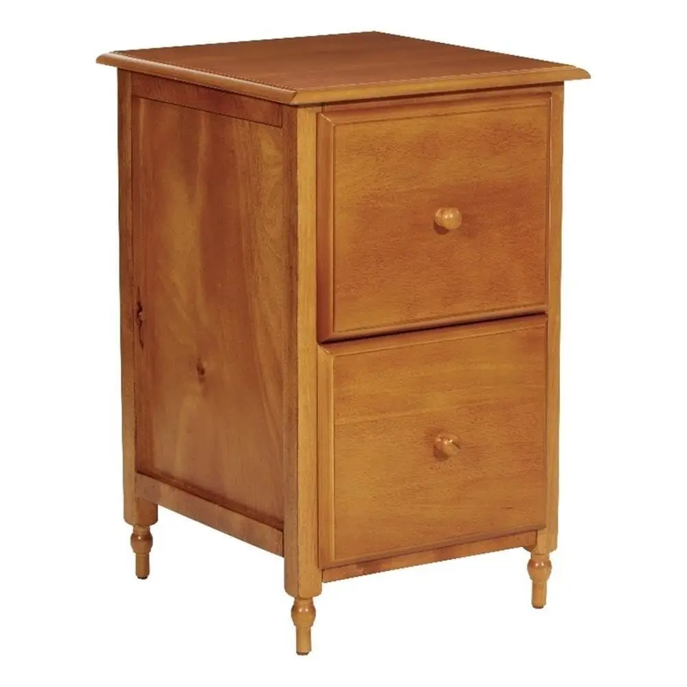 

Modern 2 Drawer Wood File Cabinet, 30 H x 18.75 W x 20.25 D, Solid Hardwood, Antique Cherry Finish, Letter Size Files, Office S
