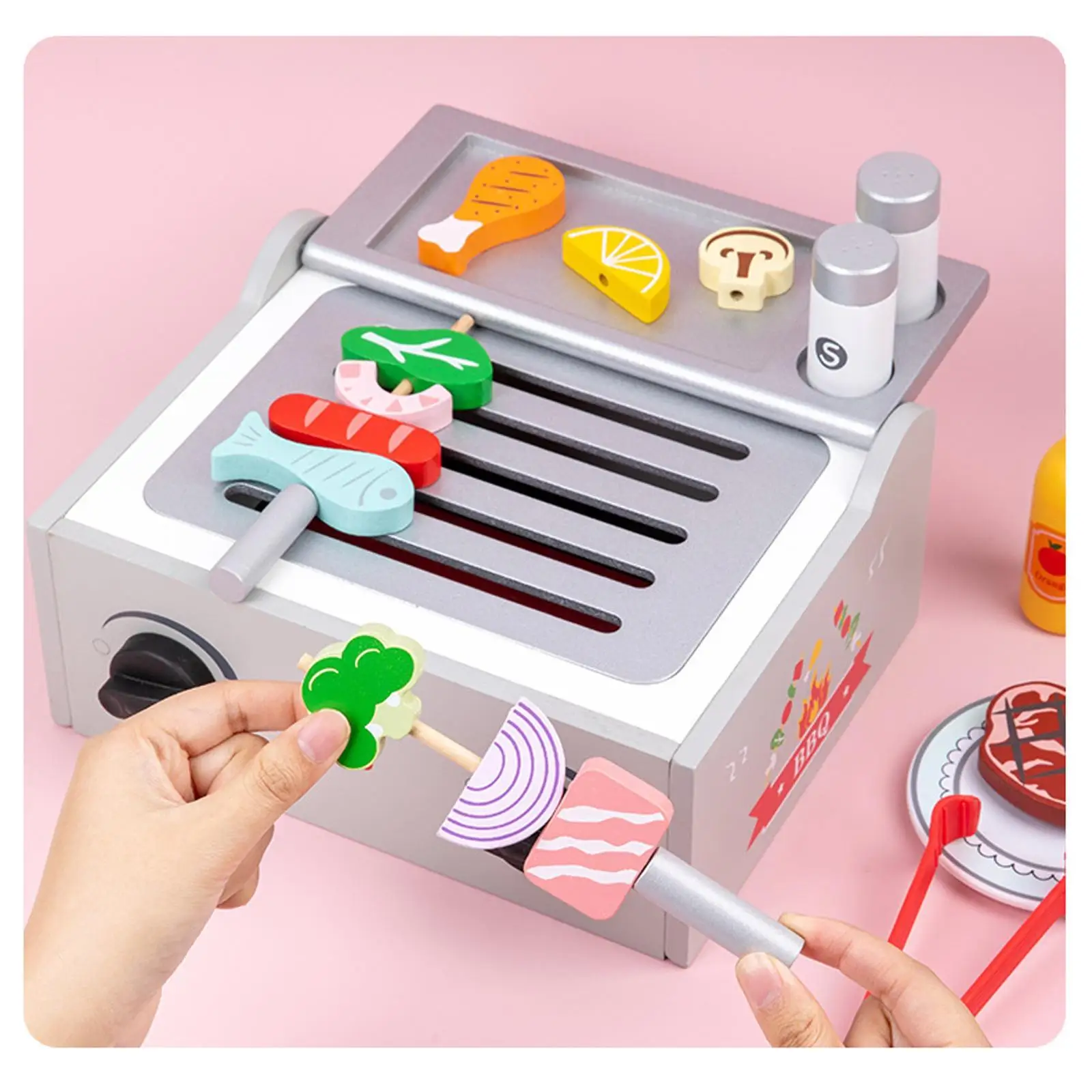 Kids Wooden Barbecue Playset - - Kids Outdoor Grill recension och pris