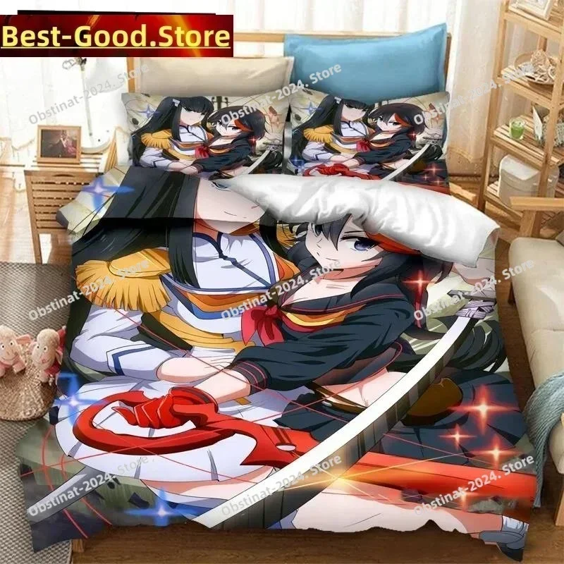 

3D Print Anime Kill la Kill Bedding Set Boys Girls Twin Queen Size Duvet Cover Pillowcase Bed Kids Adult Fashion Home Textiles