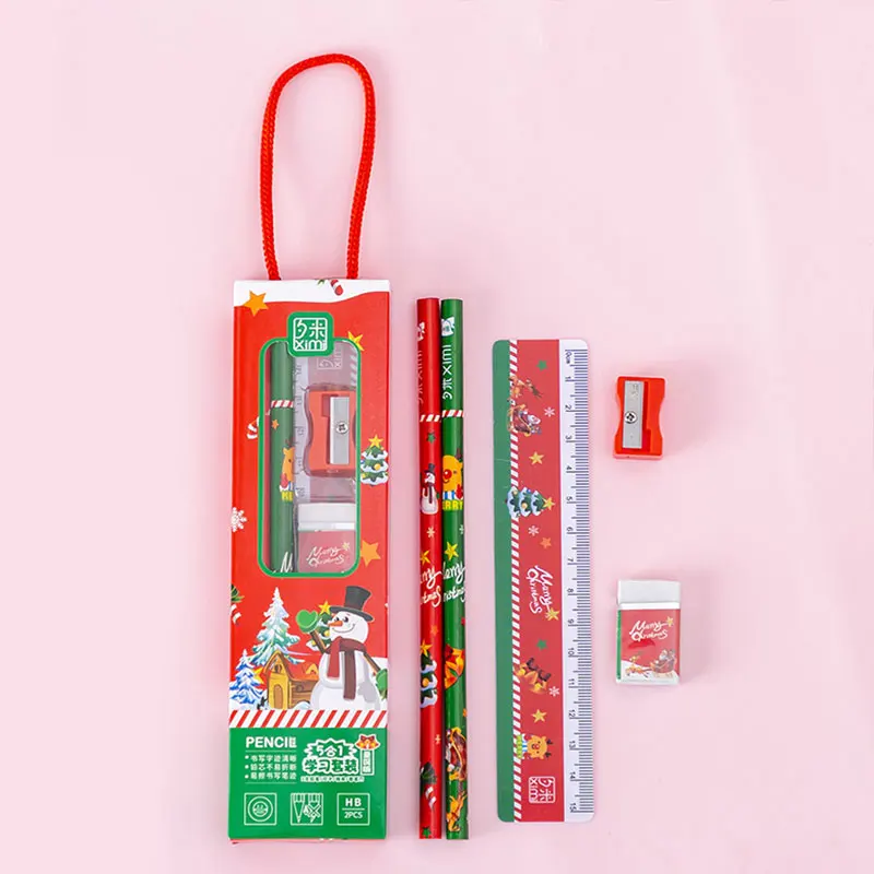 20Sets Portable Stationery Set Pencil Eraser Stationery Set Children's Christmas Gift 