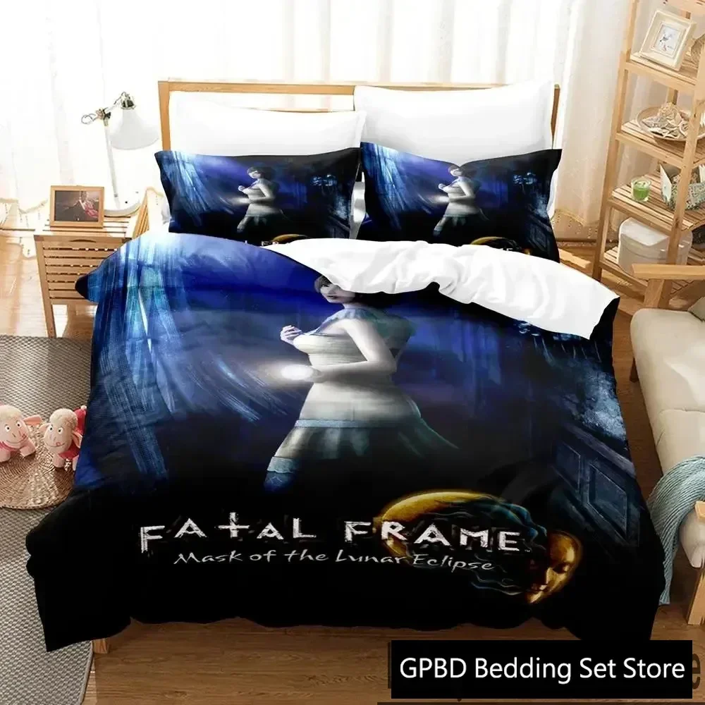 Game Anime Project Zero Comfortable Duvet Quilt Cover Pillowcase Bedding Set Children Bedroom Decoration Home Textile