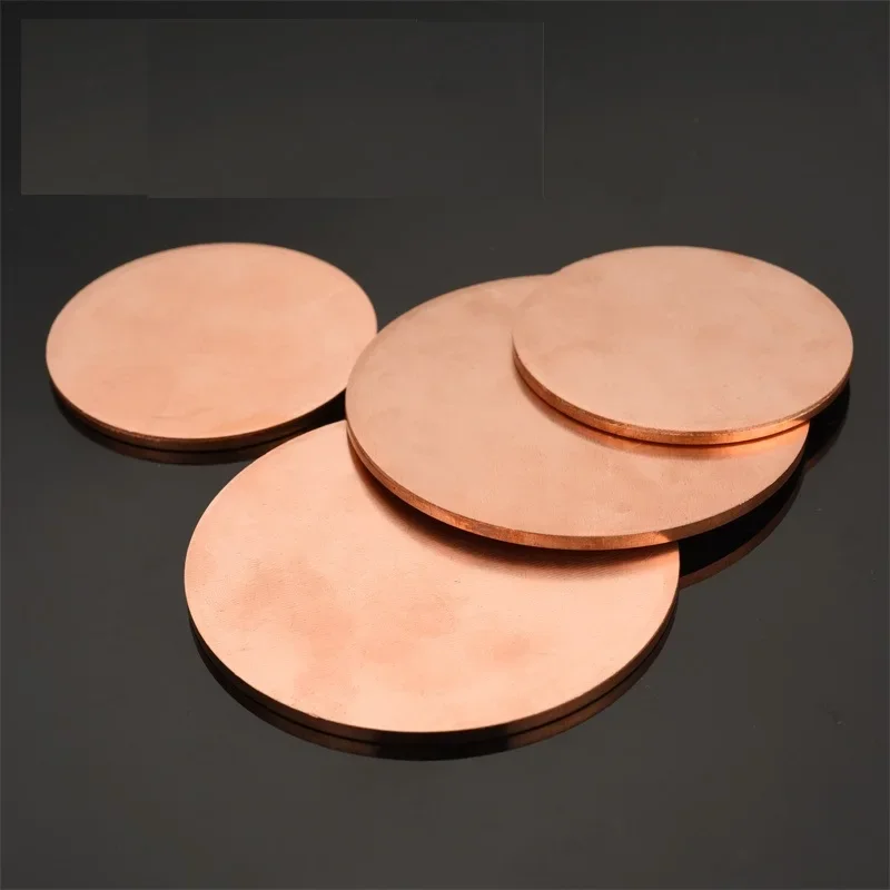 0.5mm 0.8mm thick T2 Copper Disc Round Plate Sheet Dia. 20mm to 200mm H62 Copper round Sheet Plate cnc customize diy material