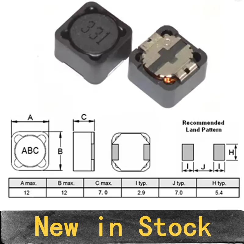 5pcs CDRH127R CDRH127 12*12*7MM Shielded Inductor SMD Power Inductance 4.7uH 6.8uH 10uH 33uH 47uH 56uH 68uH 100uH 220 330 470uH